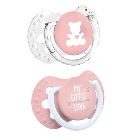 2 Mini Chupetes LOVI My Little Love Rosa 0-2M