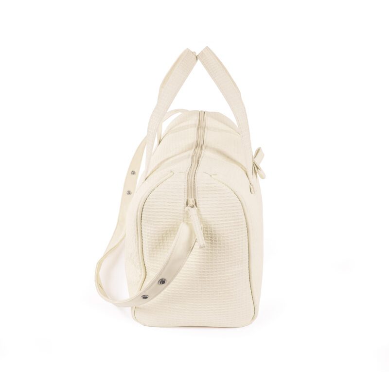 Bolsa Canastilla Nido Grabado Beige - Imagen 3