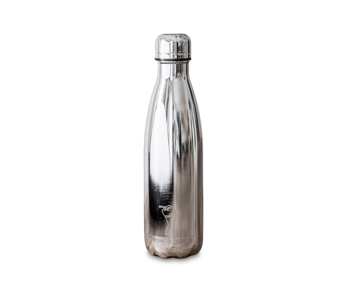 Botella Acero Inoxidable Cromado Plata 500ml