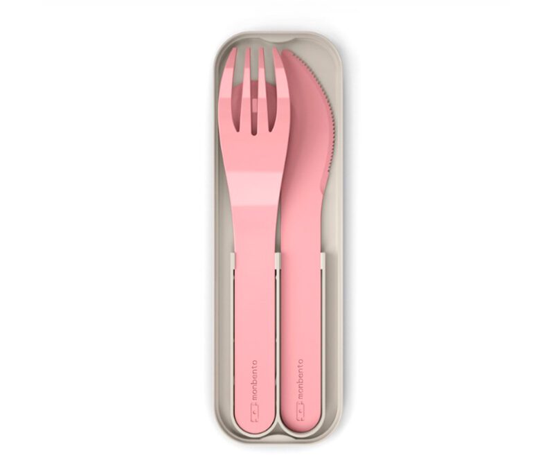 Cubiertos Pocket Biodegradables Rosa Blush
