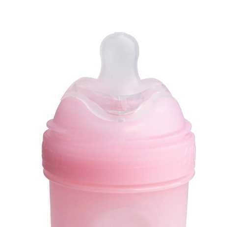 Biberón Anticólico Herobility Rosa 140 ml - Imagen 3