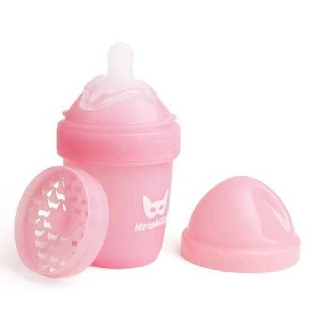 Biberón Anticólico Herobility Rosa 140 ml