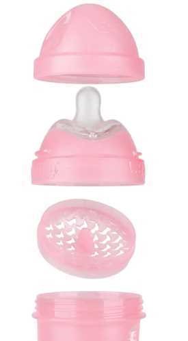 Biberón Anticólico Herobility Rosa 340 ml - Imagen 2