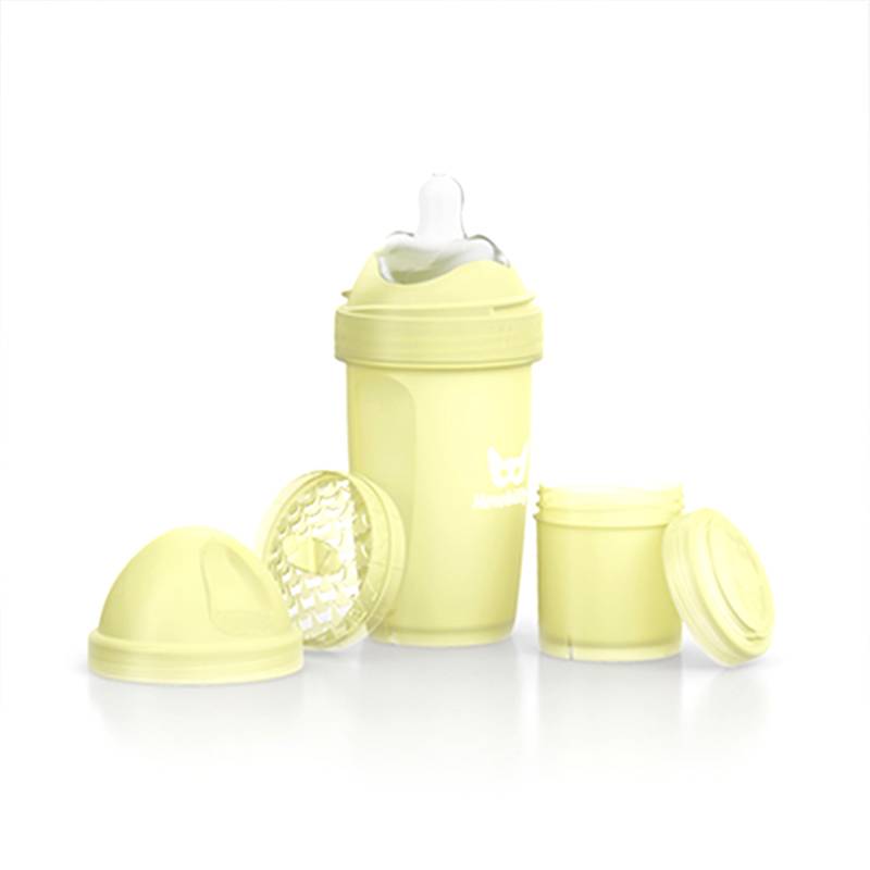 Biberón Anticólico Herobility Amarillo Pastel 240 ml