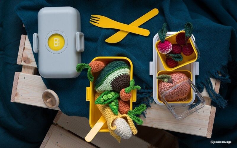 Caja Almuerzo infantil Tressor Mostaza Blanco - Imagen 4