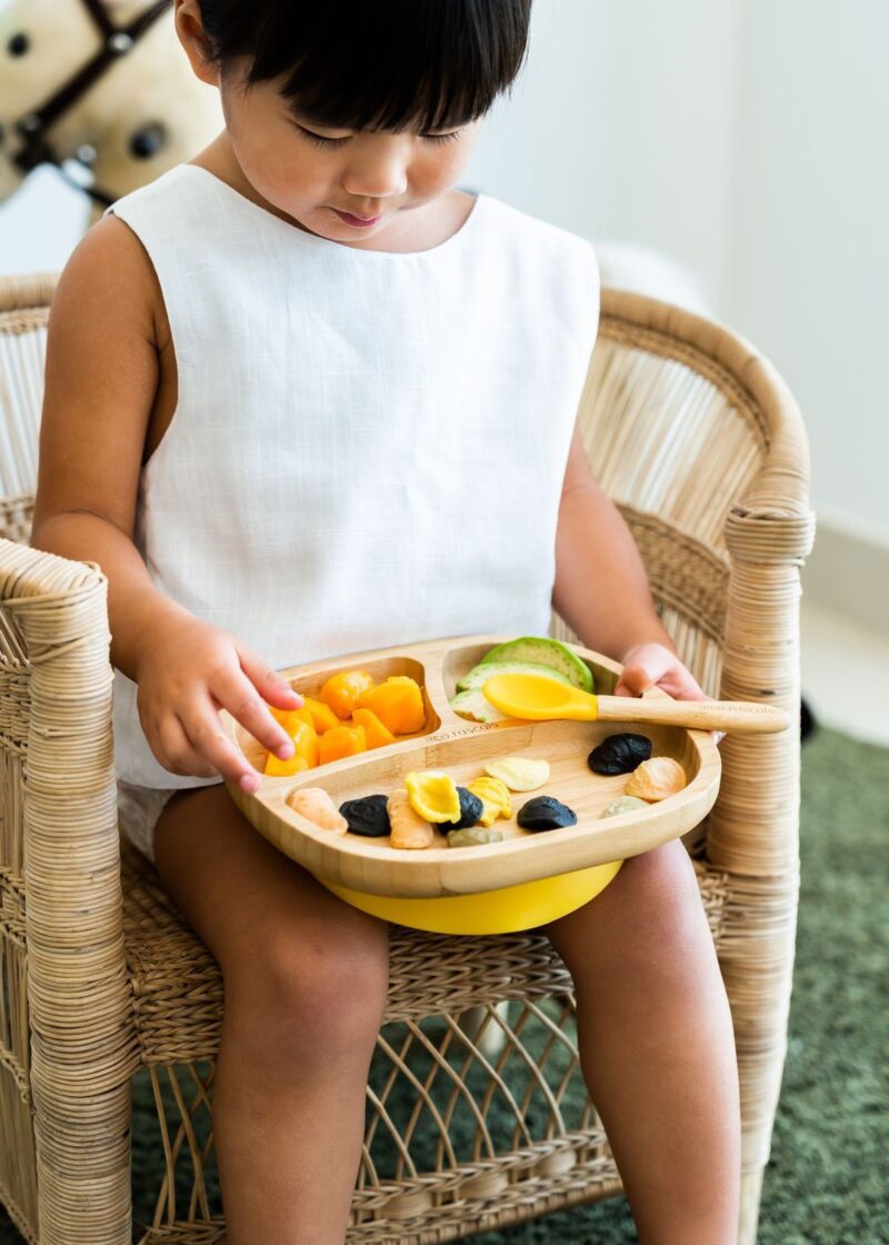 Plato Bambú con Ventosa Toddler Amarillo - Imagen 4