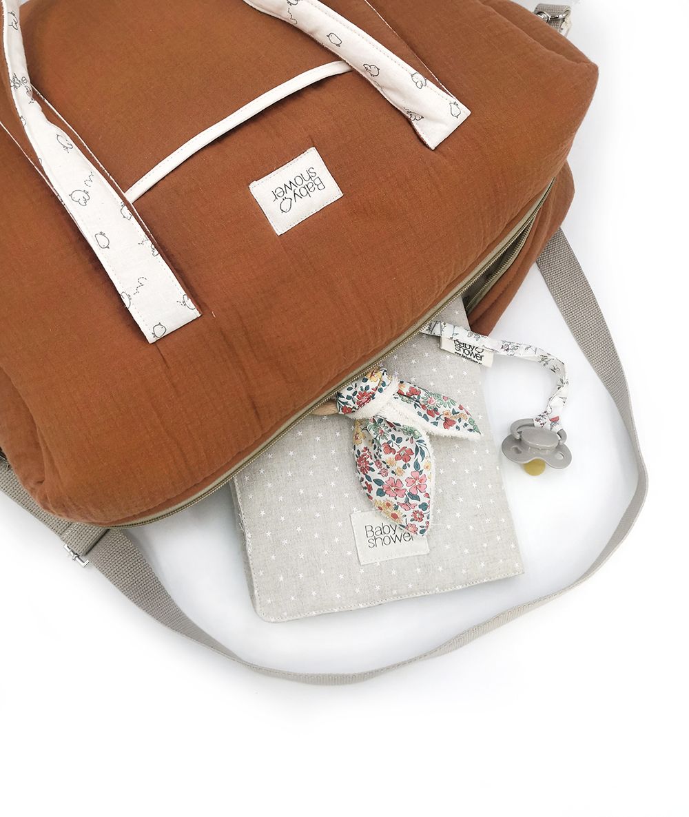 Bolsa Maternidad Camila Caramel Powder - Imagen 3