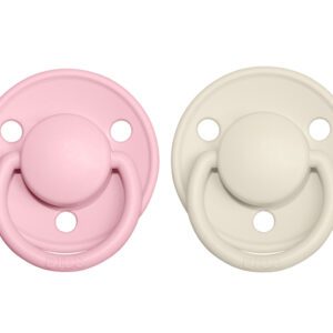 2 Chupetes BIBS De Lux Ivory/Baby Pink