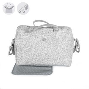 Bolsa Canastilla Flower Mellow Gris