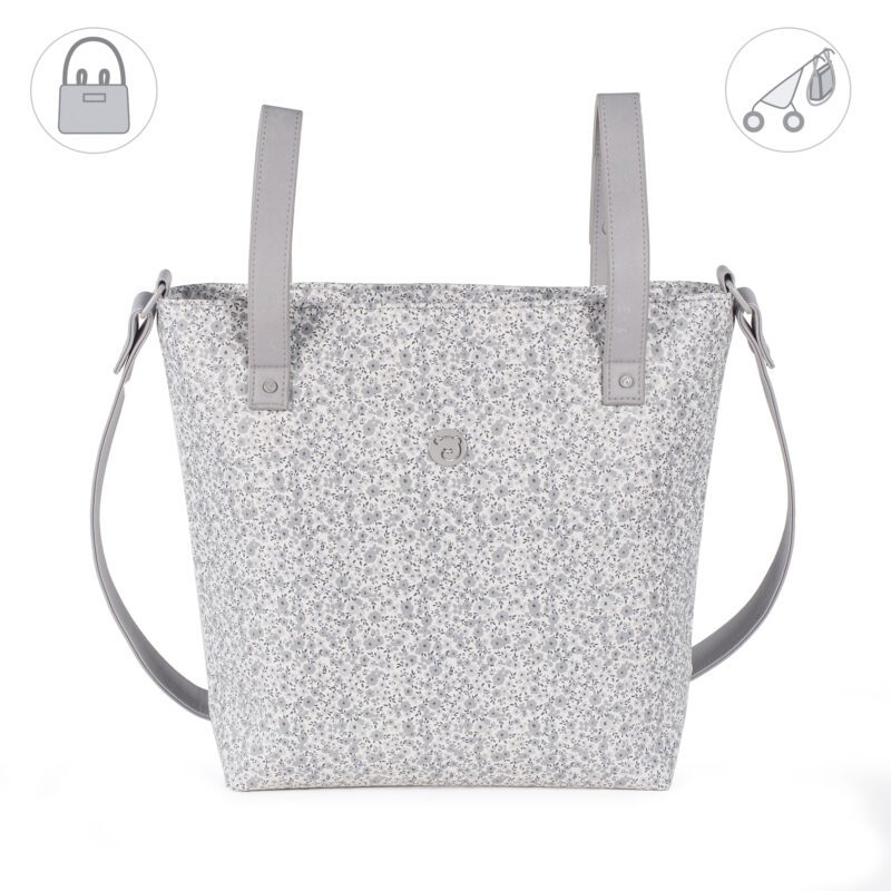 Bolsa Panera Flower Mellow Gris