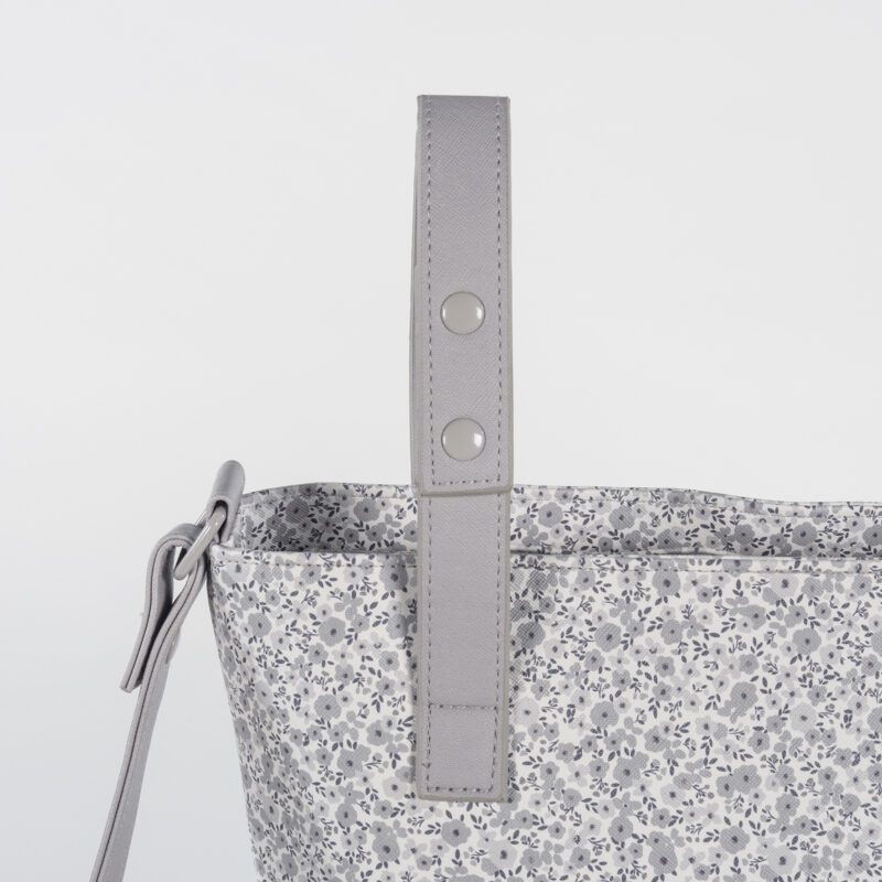Bolsa Panera Flower Mellow Gris - Imagen 5