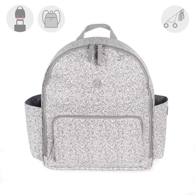 Mochila Flower Mellow Gris