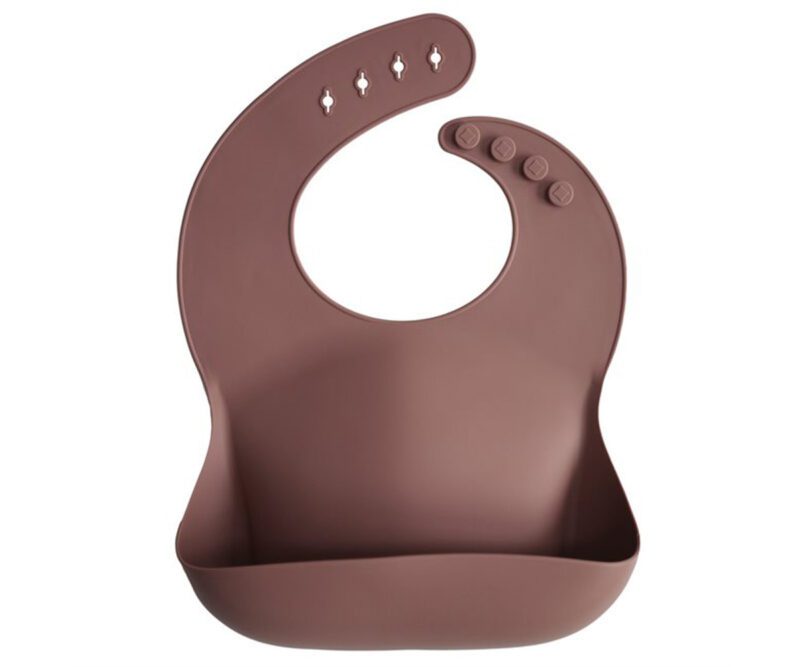 Babero Silicona Mushie Woodchuk