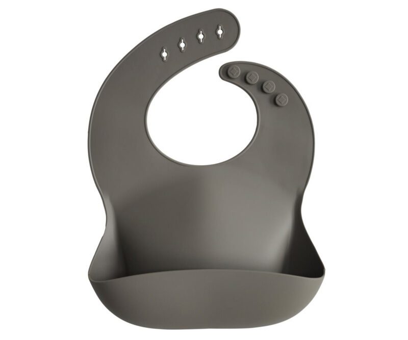 Babero Silicona Mushie Dove Grey