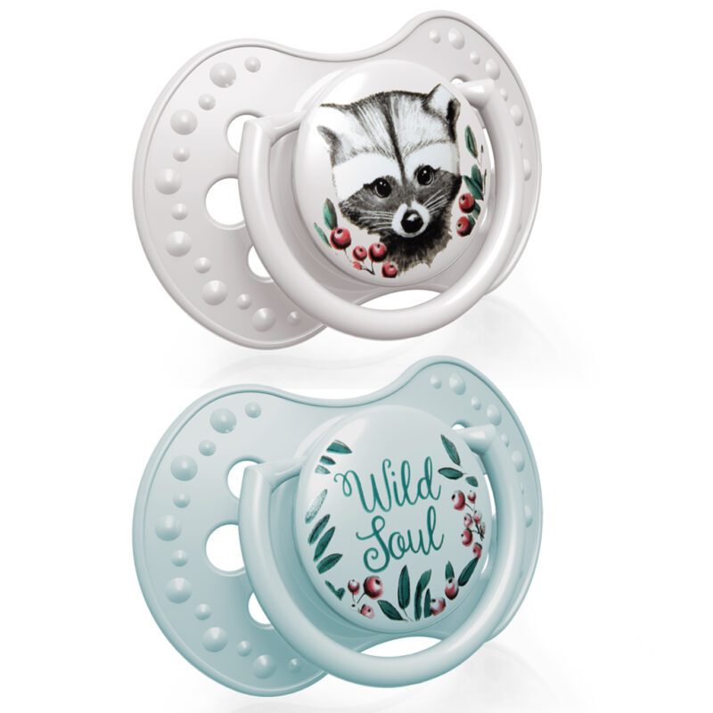 Chupetes dinámicos LOVI Wild Soul mint/gris (2 ud.)