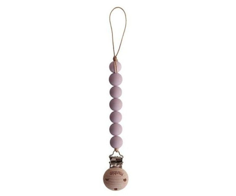 Sujetachupetes Mushie Halo Mauve