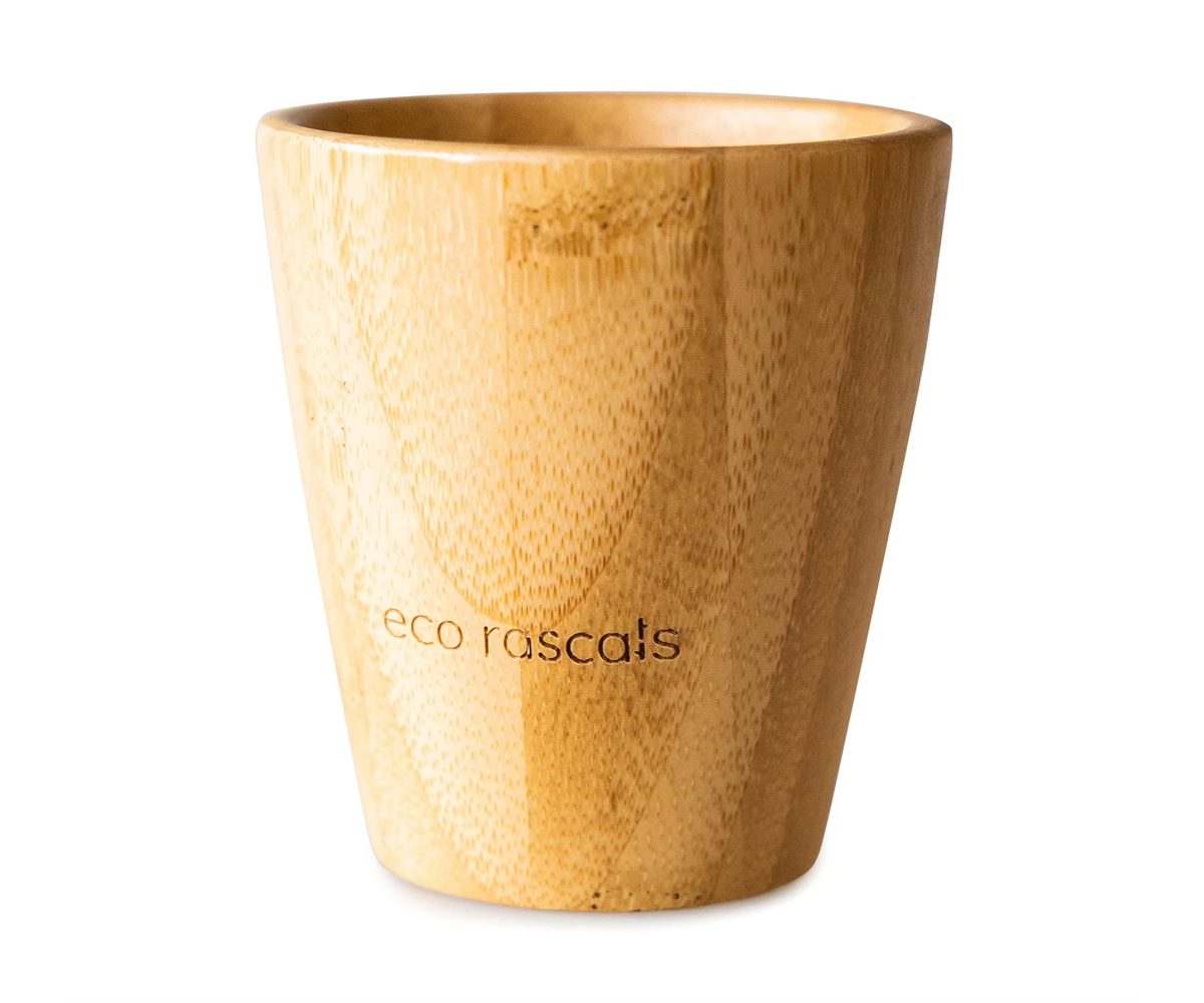 Vaso de Bambú Naranja con Tapa 190 ml - Imagen 2