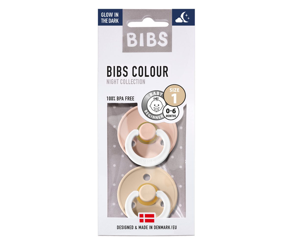 Chupete BIBS Colour Blush / Vainilla 6-18 meses, 4 unidades. 