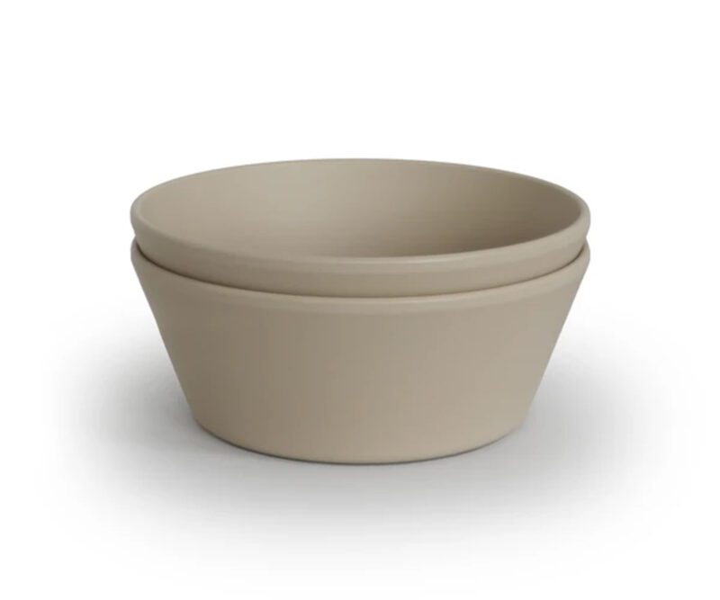 2 Cuencos Mushie Round Vanilla