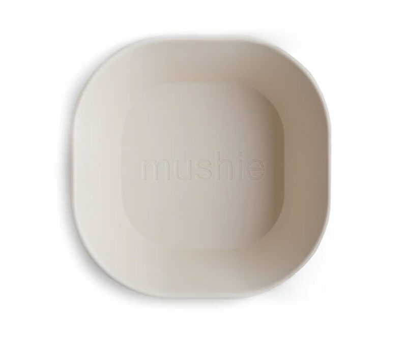 2 Cuencos Mushie Square Ivory - Imagen 2
