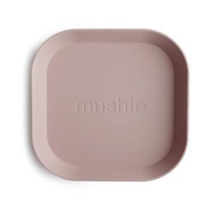 2 Platos Mushie Square Blush