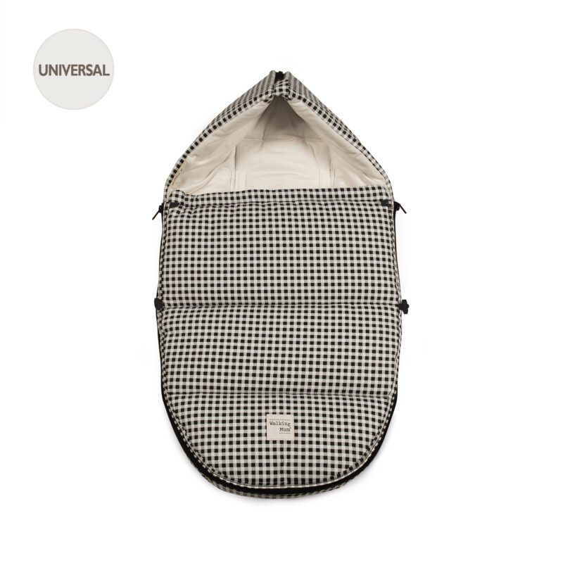 Saco Cuco 2 en 1 I Love Vichy Negro Invierno