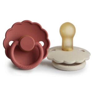 Chupete FRIGG Daisy Baked Clay/Cream (2 Pack)
