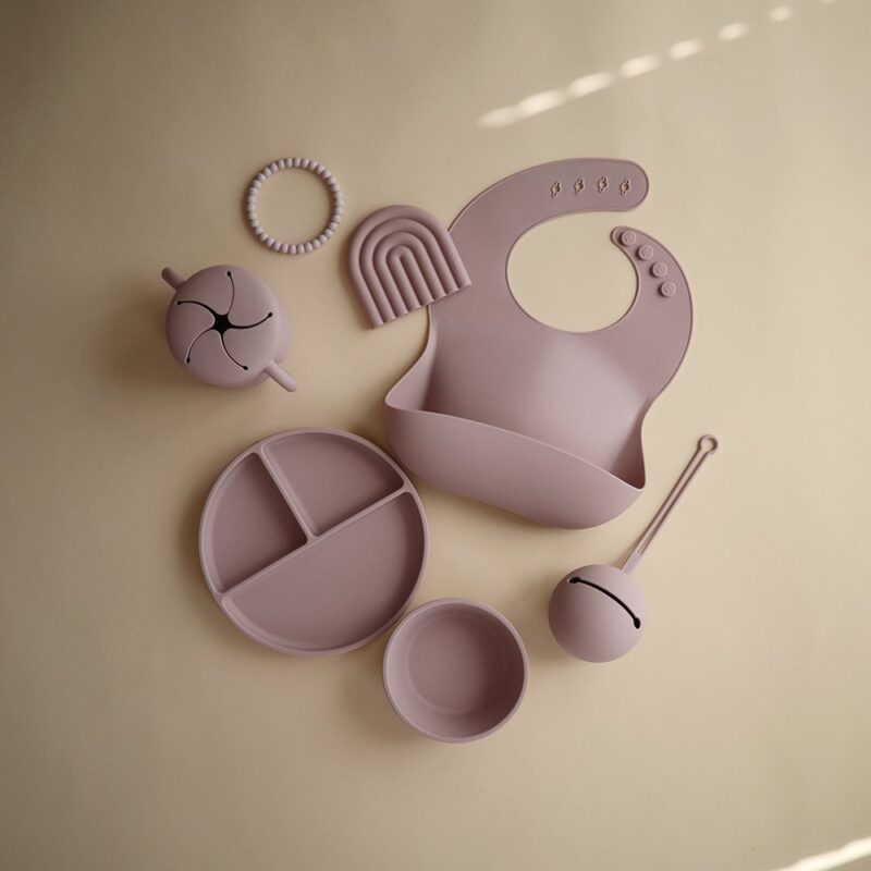 Portachupetes Silicona Mushie Soft Lilac - Imagen 3