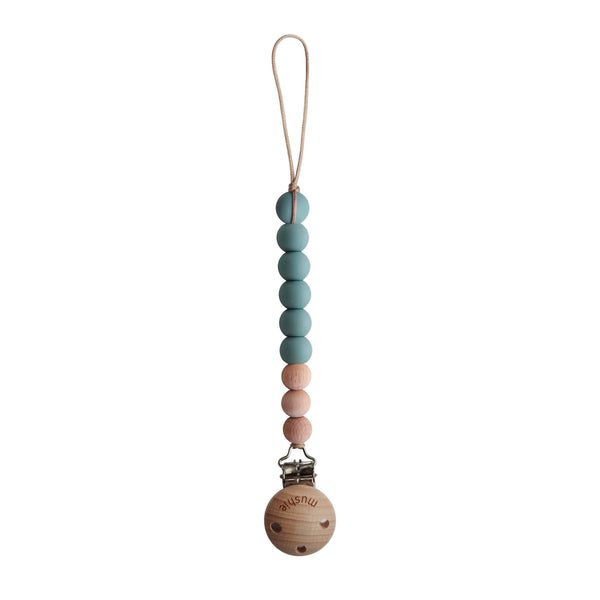 Sujetachupetes Mushie Cleo Cadet Blue
