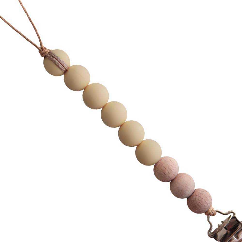 Sujetachupetes Mushie Cleo Muted yellow - Imagen 2