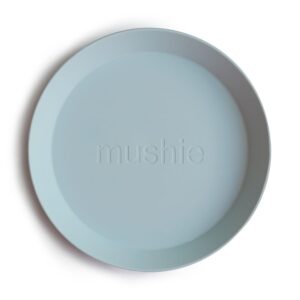 2 Platos Mushie Round Powder Blue