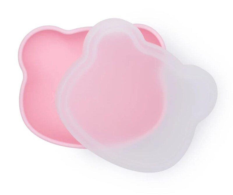 Bol con Ventosa y Tapa Oso Rosa Empolvado - Imagen 3