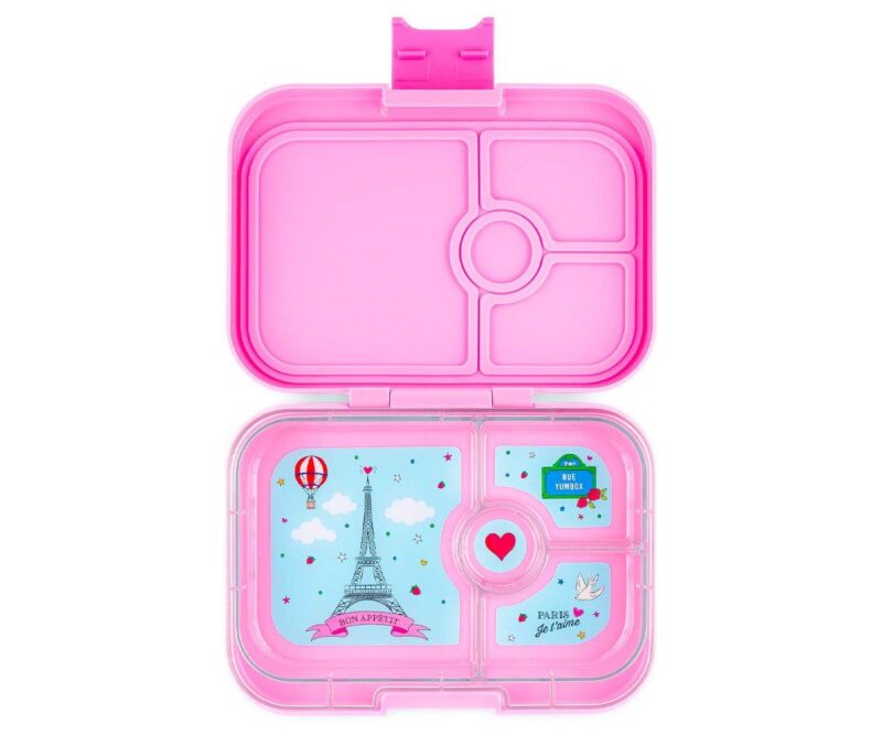 Caja Almuerzo Yumbox Panino Pink Bandeja Paris Je T'aime