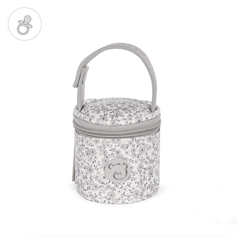 Funda Chupete Flower Mellow Gris