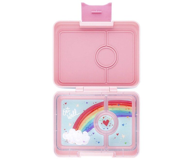 Caja Bento Snack 3 secciones Pink/ Bandeja Rainbow