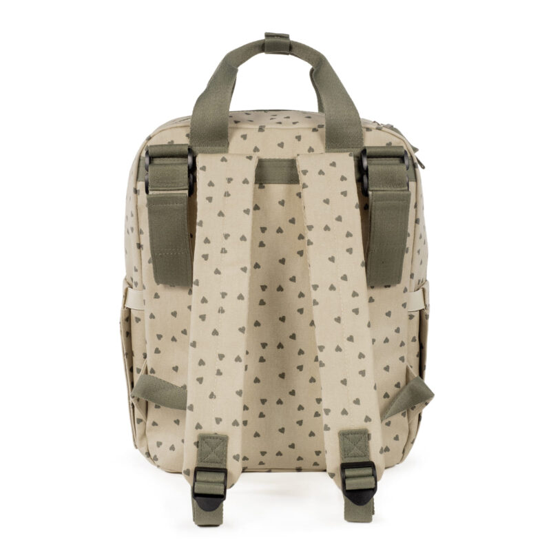 Mochila Corazones Poppy Musgo Walking Mum - Imagen 6
