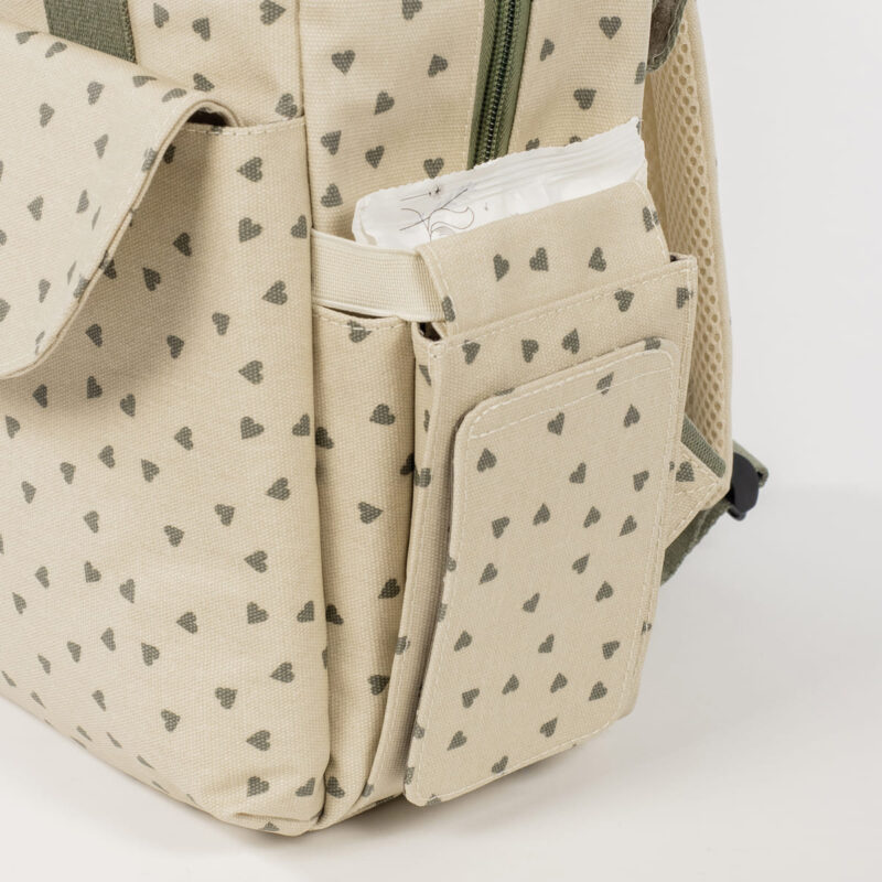 Mochila Corazones Poppy Musgo Walking Mum - Imagen 7