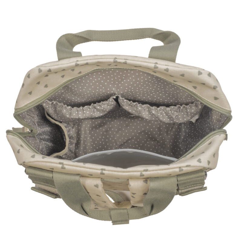 Mochila Corazones Poppy Musgo Walking Mum - Imagen 11