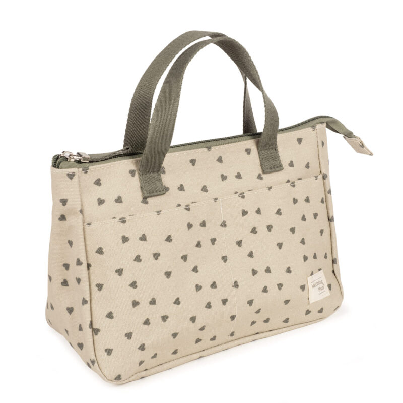 Neceser Corazones Poppy Musgo Walking Mum - Imagen 3