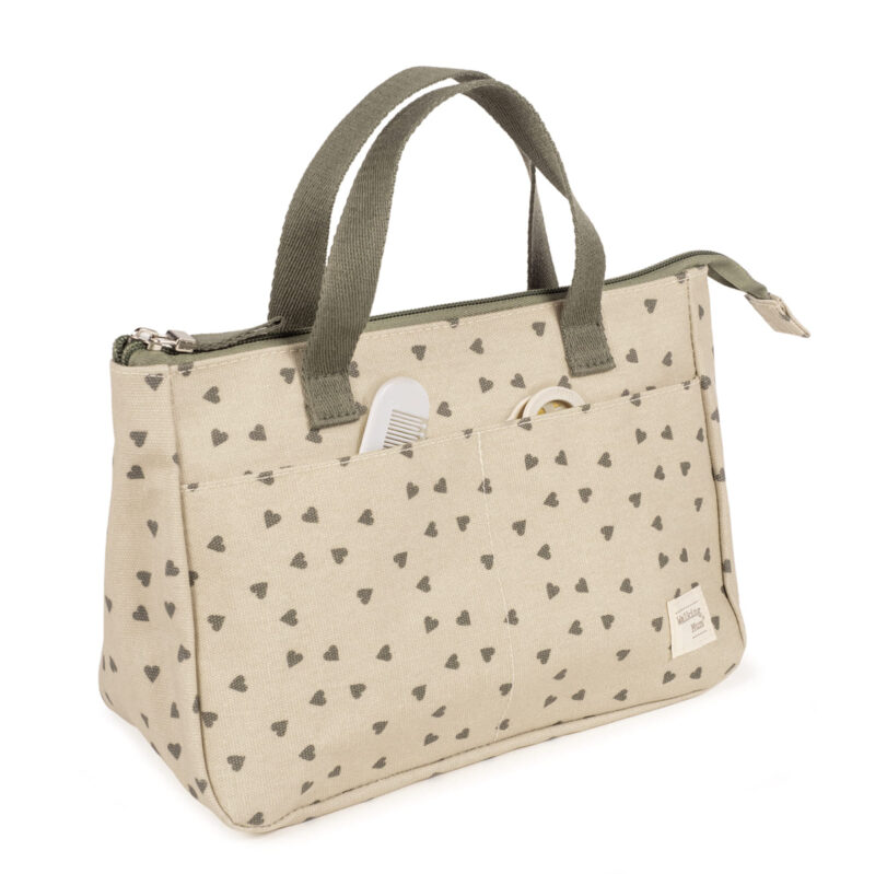 Neceser Corazones Poppy Musgo Walking Mum - Imagen 5