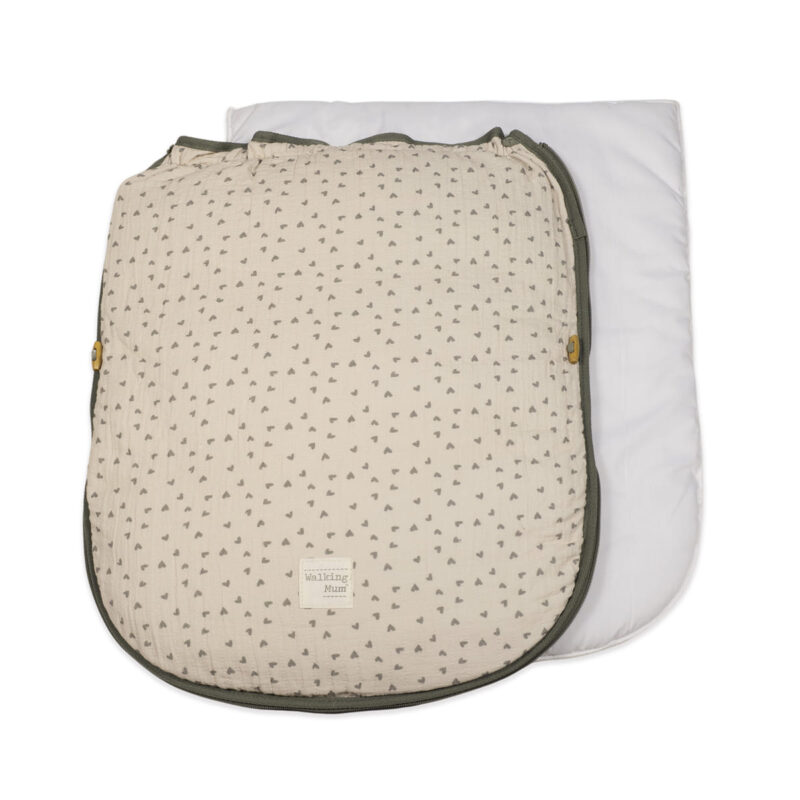 Saco Silla Entretiempo Corazones Poppy Musgo Walking Mum - Imagen 2