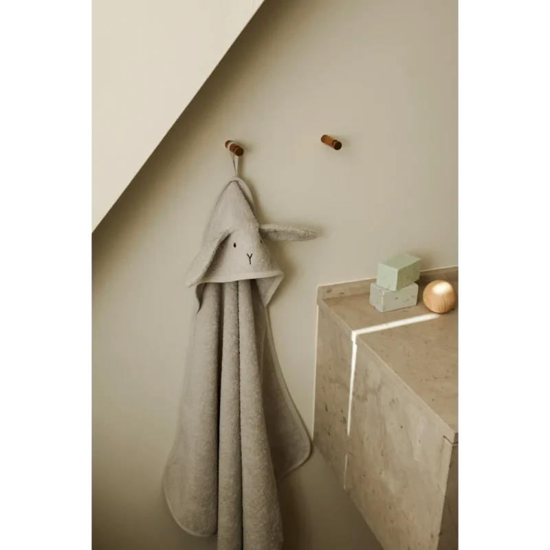 Toalla con capucha Conejo dumbo gris - Imagen 4
