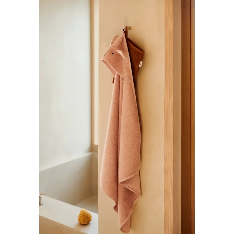 Toalla con capucha Conejo rosa - Imagen 4