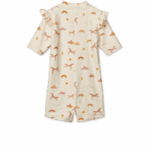 Mono de baño estampado Amel Sueño / Crudo