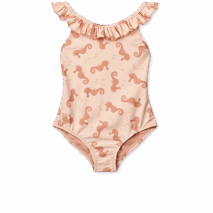 Traje de baño con volantes estampado Caballito de Mar Talla 18 Meses
