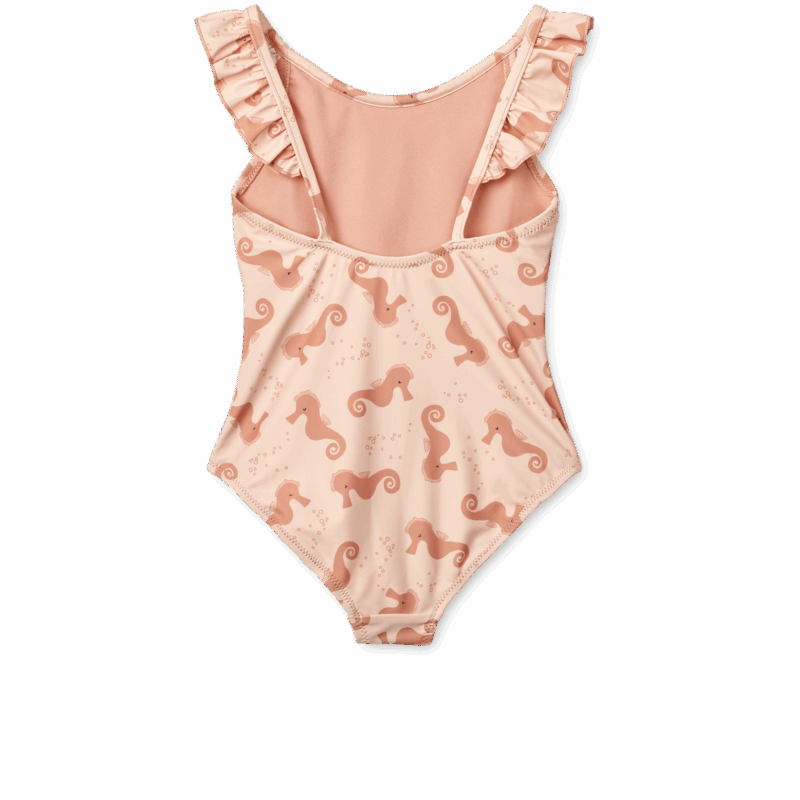 Traje de baño con volantes estampado Caballito de Mar Talla 18 Meses - Imagen 2