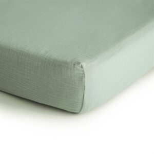 Sábana Bajera de Muselina para Mini Cuna Roman Green