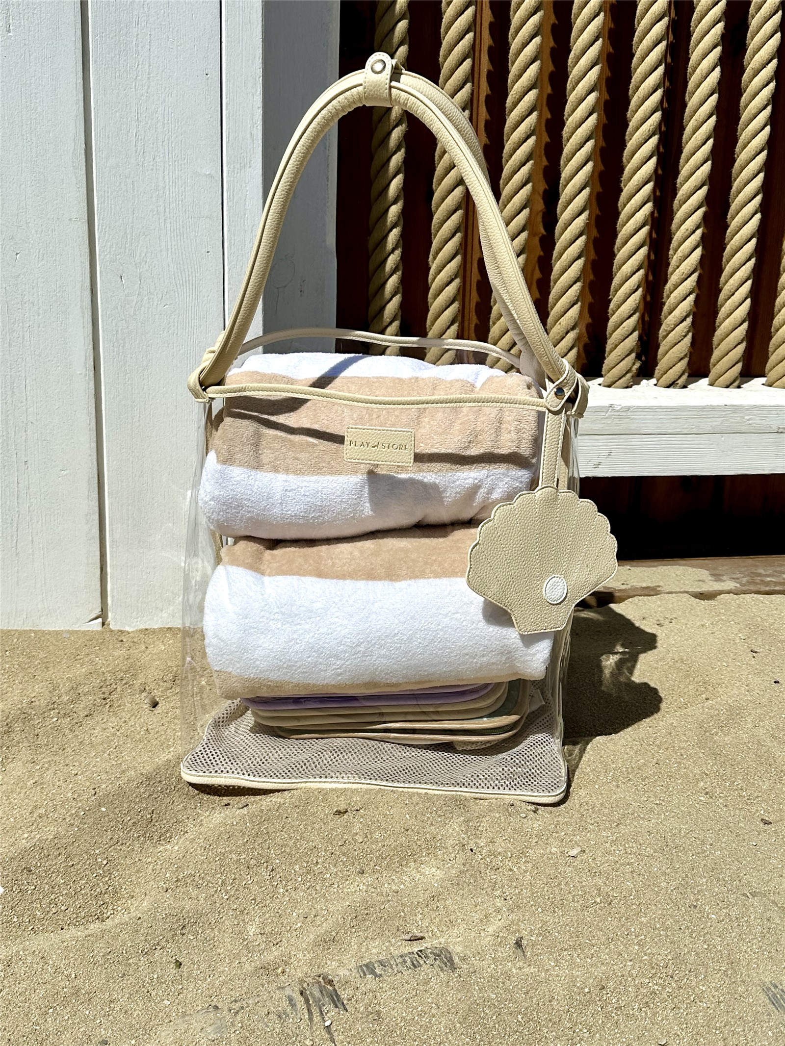 Bolso de Playa Beige Play And Store - Imagen 6
